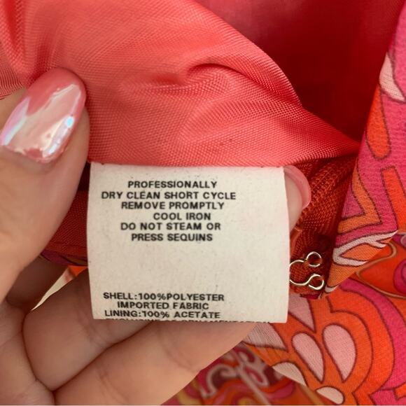 Jessica McClintock Gunne Sax Vintage 80's Red Paisley Floral V Neck Maxi Dress - Picture 10 of 11